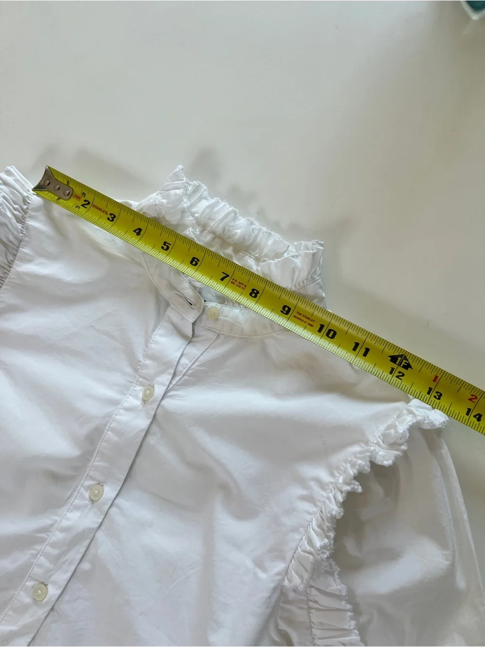 J. Crew White Ruffle-Trim Button Front Shirt - Picture 10 of 12